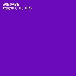 #6B0ABB - Purple Color Image