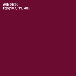 #6B0B30 - Tyrian Purple Color Image