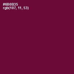 #6B0B35 - Tyrian Purple Color Image