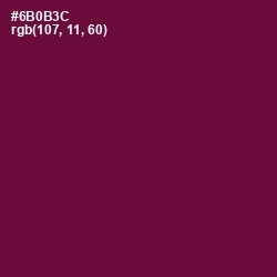 #6B0B3C - Tyrian Purple Color Image