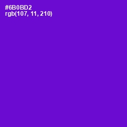#6B0BD2 - Purple Heart Color Image