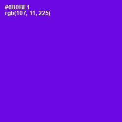 #6B0BE1 - Purple Heart Color Image