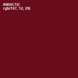 #6B0C1D - Dark Tan Color Image