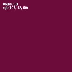 #6B0C3B - Tyrian Purple Color Image