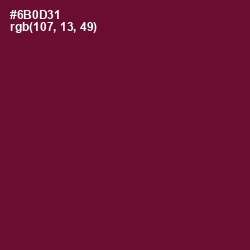 #6B0D31 - Tyrian Purple Color Image