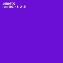 #6B0FD7 - Purple Heart Color Image