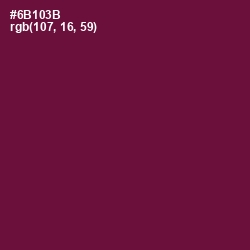 #6B103B - Tyrian Purple Color Image