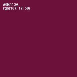 #6B113A - Tyrian Purple Color Image