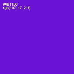 #6B11D3 - Purple Heart Color Image