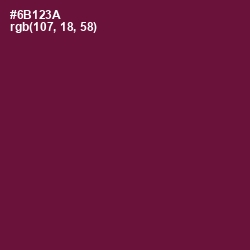#6B123A - Tyrian Purple Color Image