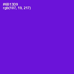 #6B13D9 - Purple Heart Color Image