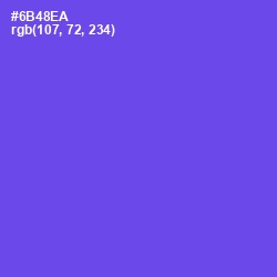 #6B48EA - Fuchsia Blue Color Image