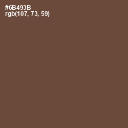 #6B493B - Shingle Fawn Color Image