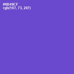 #6B49CF - Fuchsia Blue Color Image