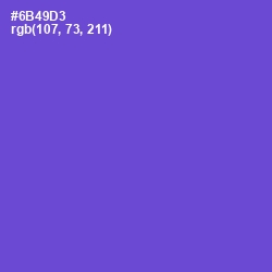 #6B49D3 - Fuchsia Blue Color Image