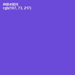 #6B49D9 - Fuchsia Blue Color Image