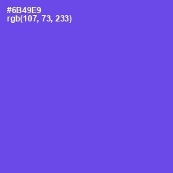 #6B49E9 - Fuchsia Blue Color Image