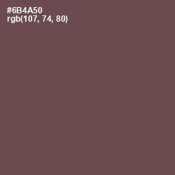 #6B4A50 - Eggplant Color Image