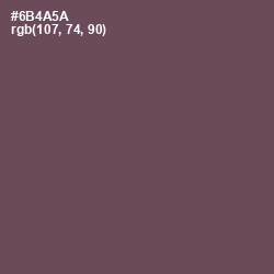 #6B4A5A - Eggplant Color Image