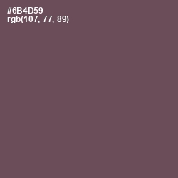 #6B4D59 - Eggplant Color Image