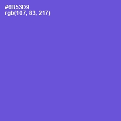 #6B53D9 - Fuchsia Blue Color Image