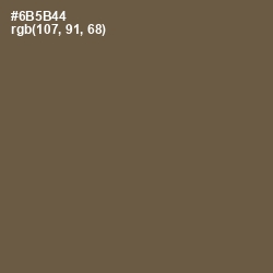 #6B5B44 - Tobacco Brown Color Image