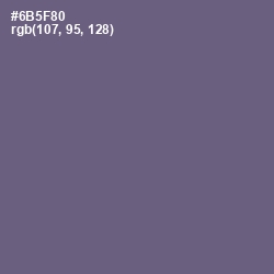 #6B5F80 - Affair Color Image