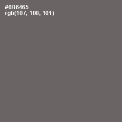#6B6465 - Ironside Gray Color Image
