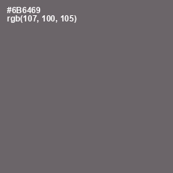 #6B6469 - Ironside Gray Color Image