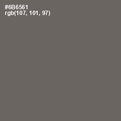 #6B6561 - Ironside Gray Color Image