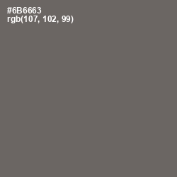 #6B6663 - Ironside Gray Color Image