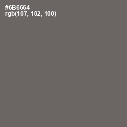 #6B6664 - Ironside Gray Color Image