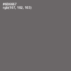 #6B6667 - Ironside Gray Color Image