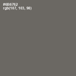 #6B6762 - Ironside Gray Color Image