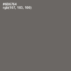 #6B6764 - Ironside Gray Color Image