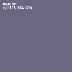 #6B6781 - Storm Gray Color Image