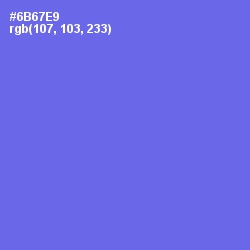 #6B67E9 - Moody Blue Color Image