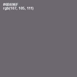 #6B696F - Dove Gray Color Image