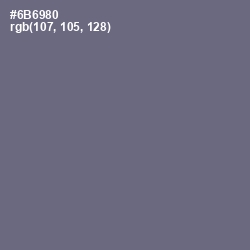 #6B6980 - Storm Gray Color Image