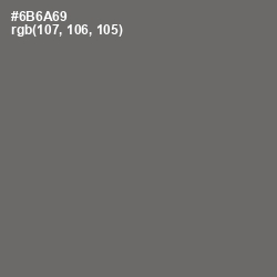 #6B6A69 - Dove Gray Color Image
