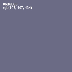 #6B6B86 - Storm Gray Color Image