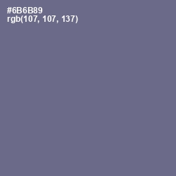 #6B6B89 - Storm Gray Color Image