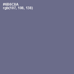 #6B6C8A - Storm Gray Color Image