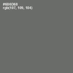 #6B6D68 - Dove Gray Color Image