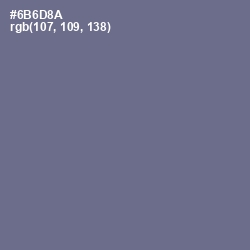 #6B6D8A - Storm Gray Color Image