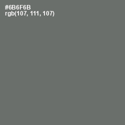 #6B6F6B - Dove Gray Color Image