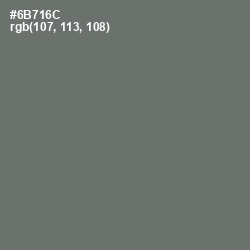 #6B716C - Dove Gray Color Image