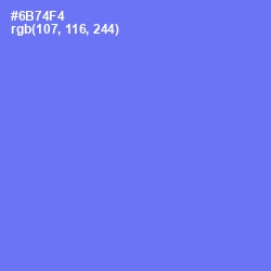 #6B74F4 - Moody Blue Color Image