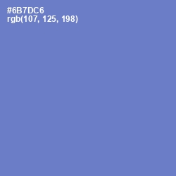 #6B7DC6 - Moody Blue Color Image