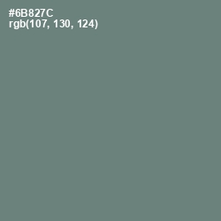 #6B827C - Viridian Green Color Image
